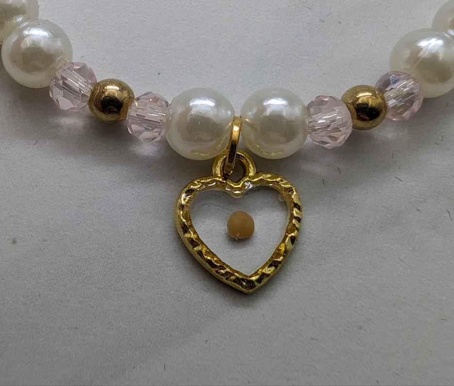 Heart Mustard Seed Bracelet