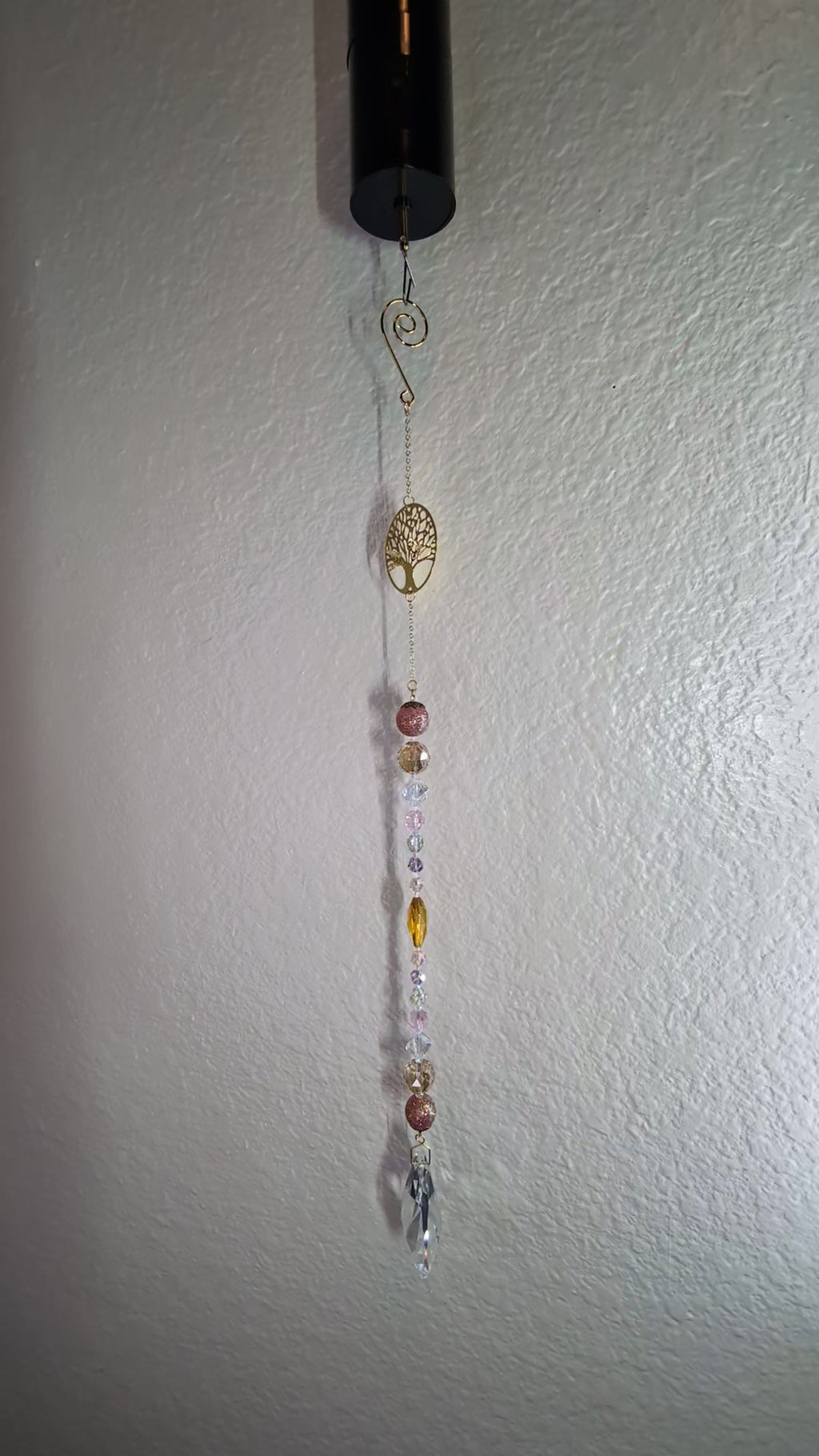 Gold the Tree of Life with butterflies  Suncatcher