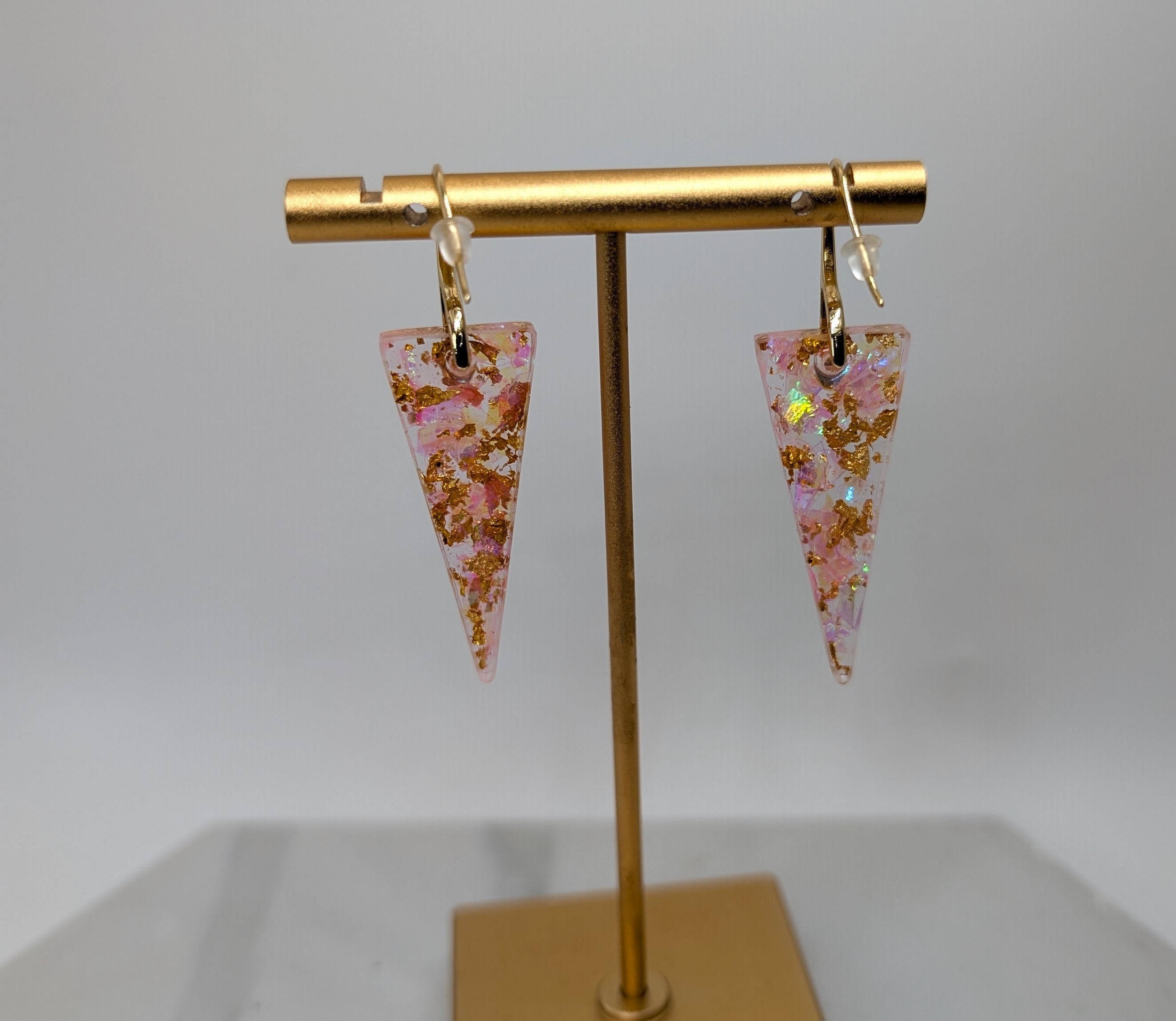 Triangle Resin Dangle Earrings