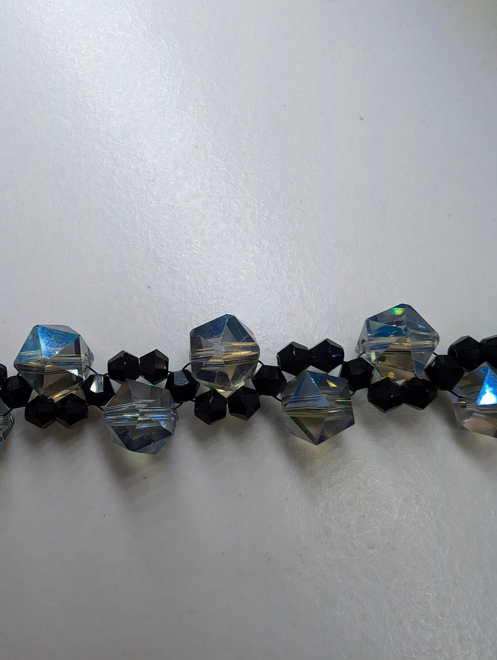 Black And Violet Beaded Bracelet