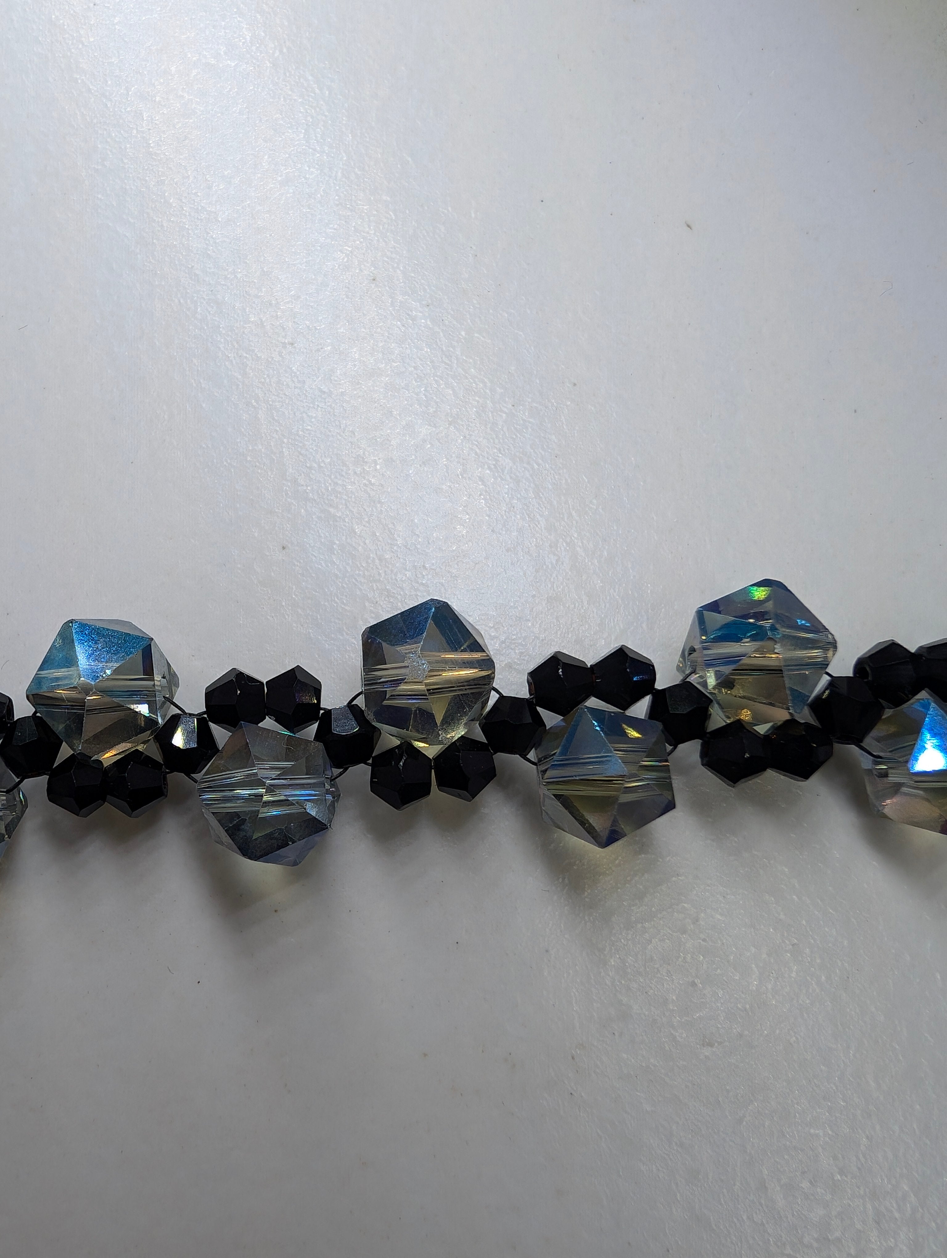 Black And Violet Beaded Bracelet