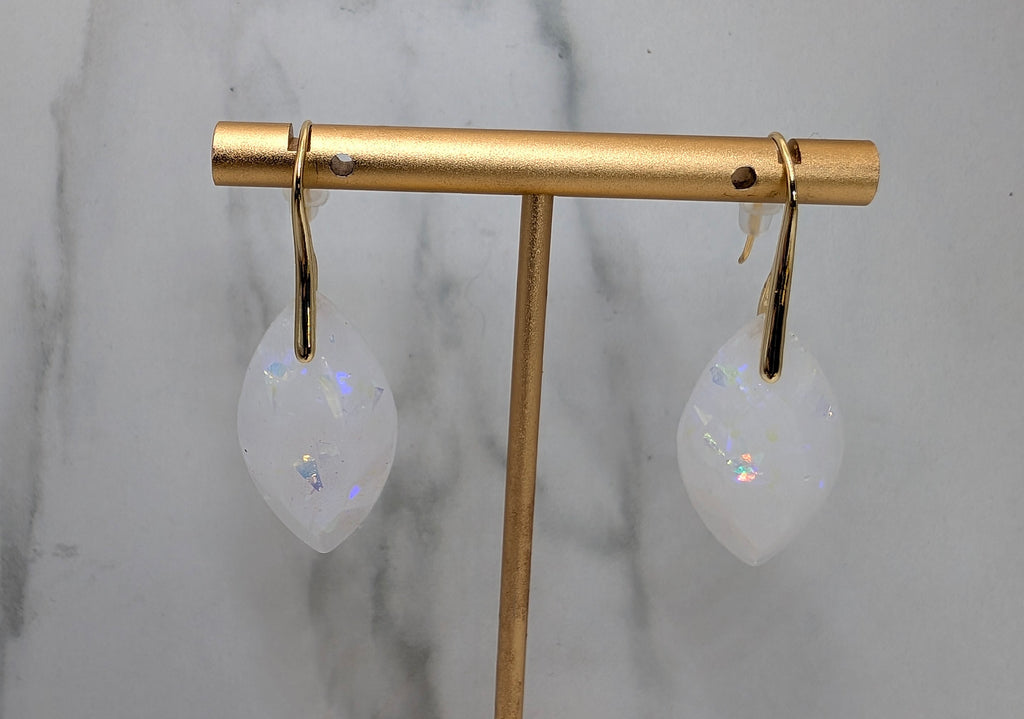 Opal Resin Dangle Earrings
