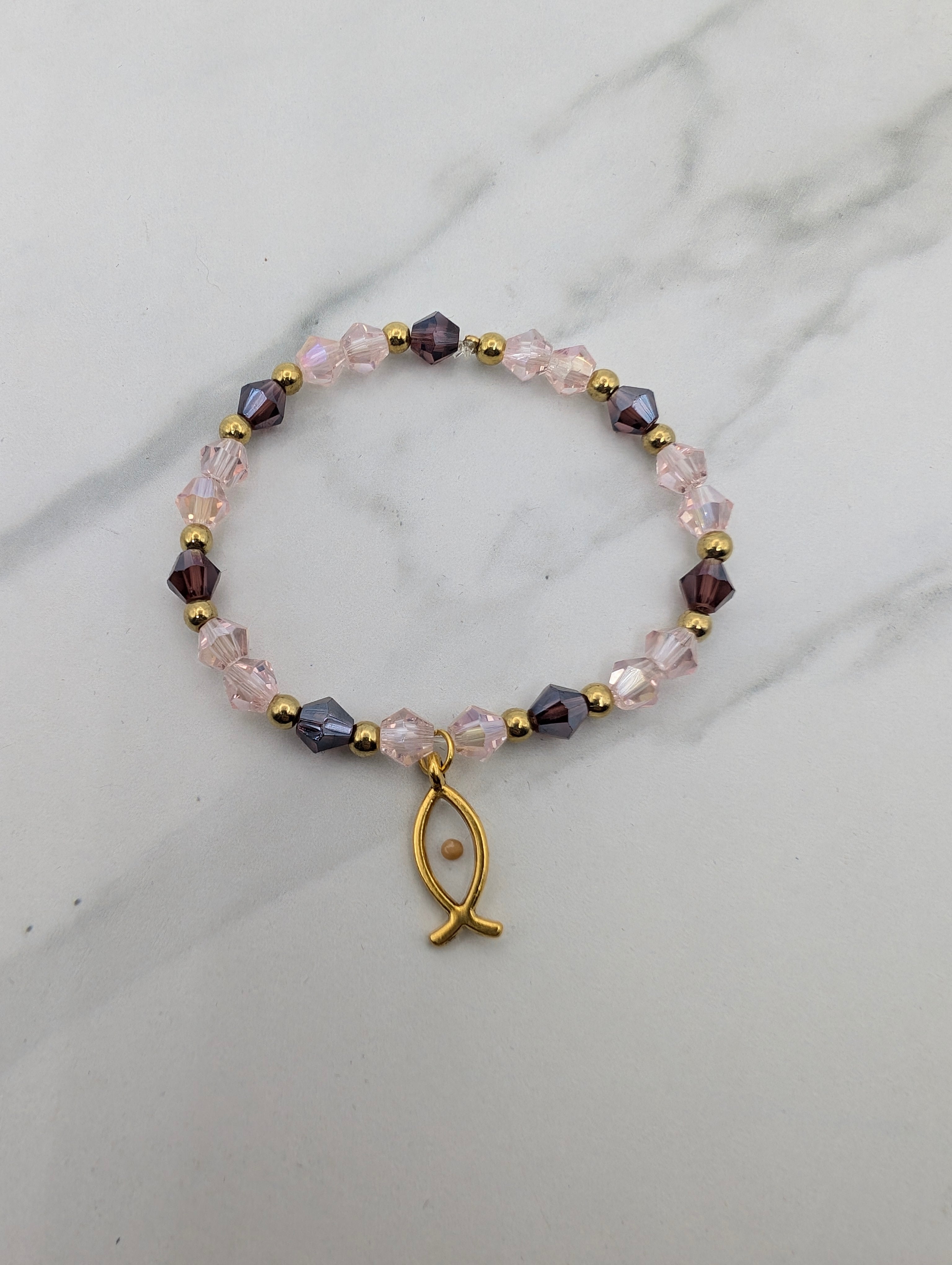 Fish Mustard Seed Bracelet