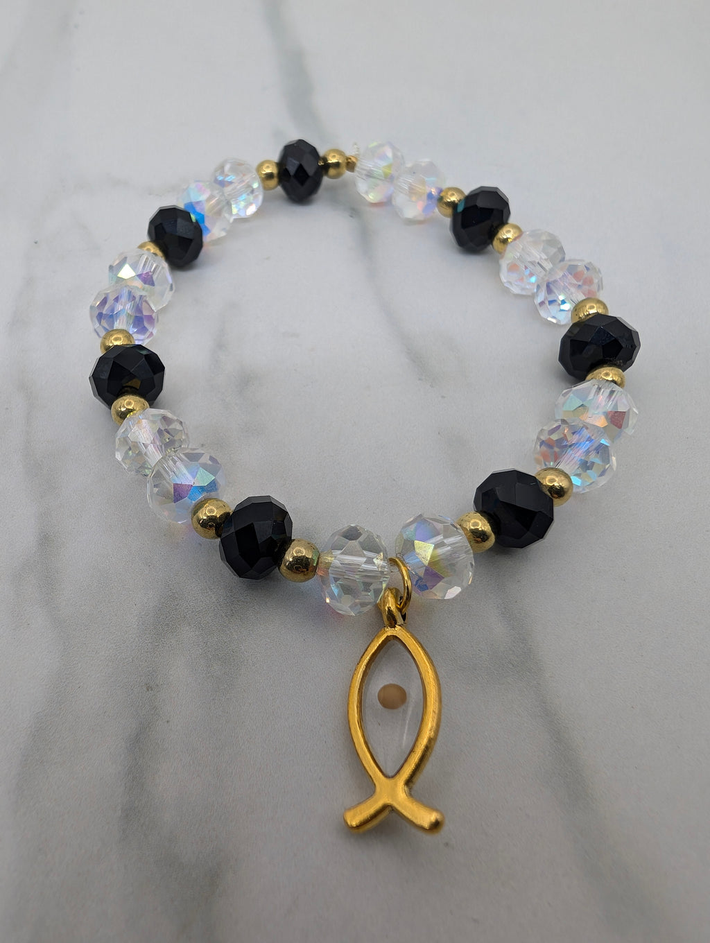 Fish Mustard Seed Bracelet