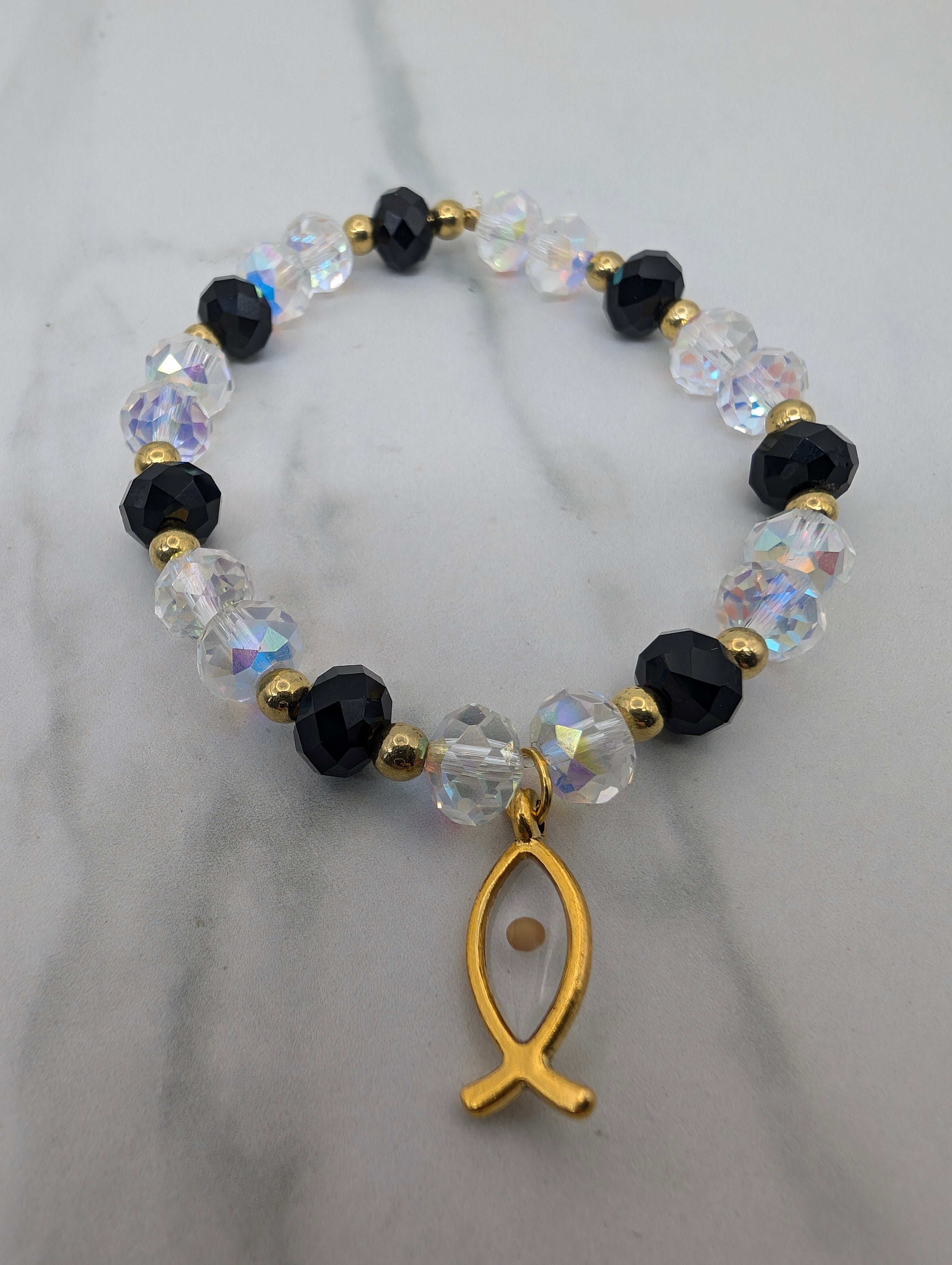 Fish Mustard Seed Bracelet