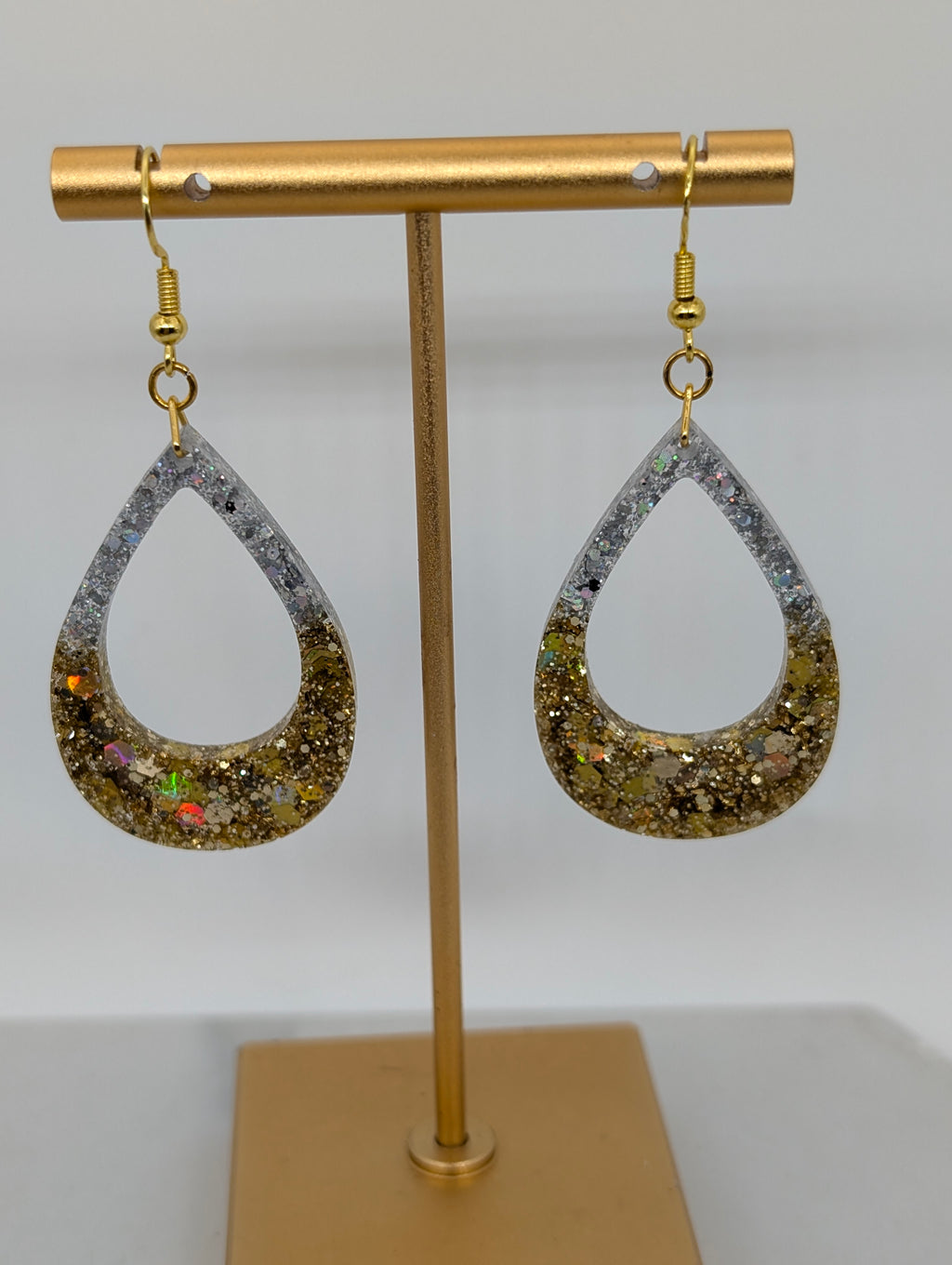 Open Cut Teardrop Dangle Earrings