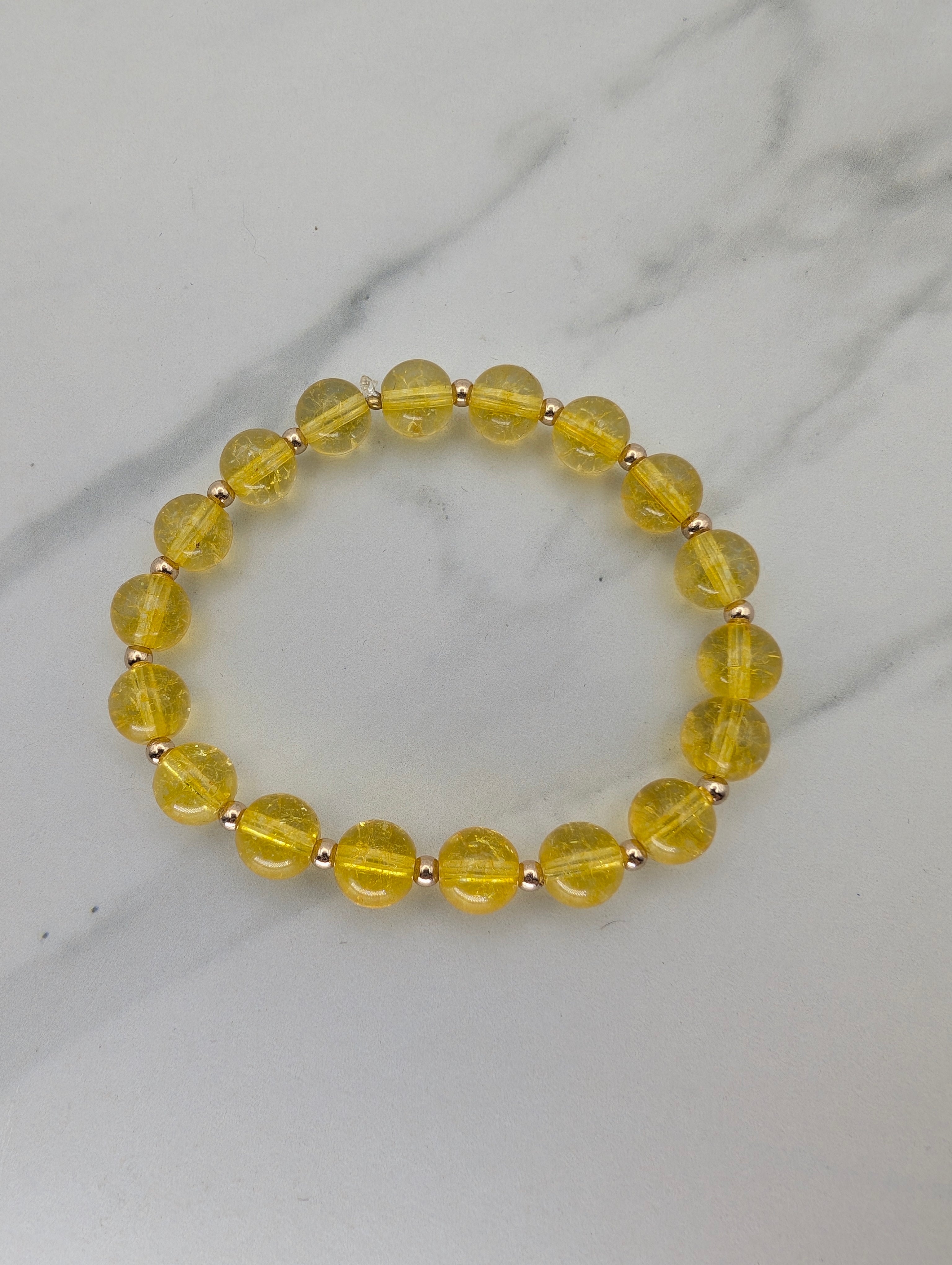 Natural Citrine Quartz Bracelet