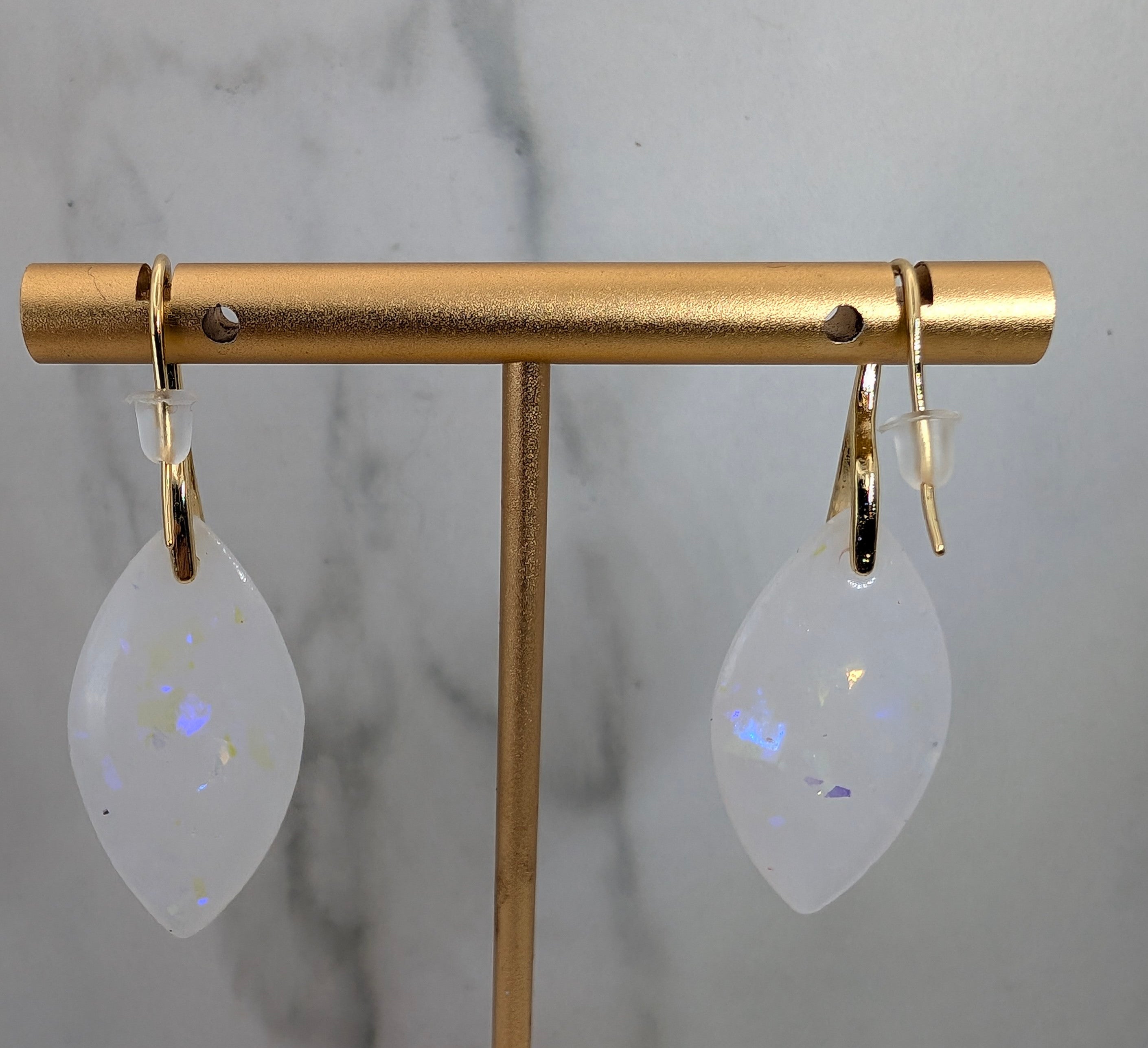 Opal Resin Dangle Earrings