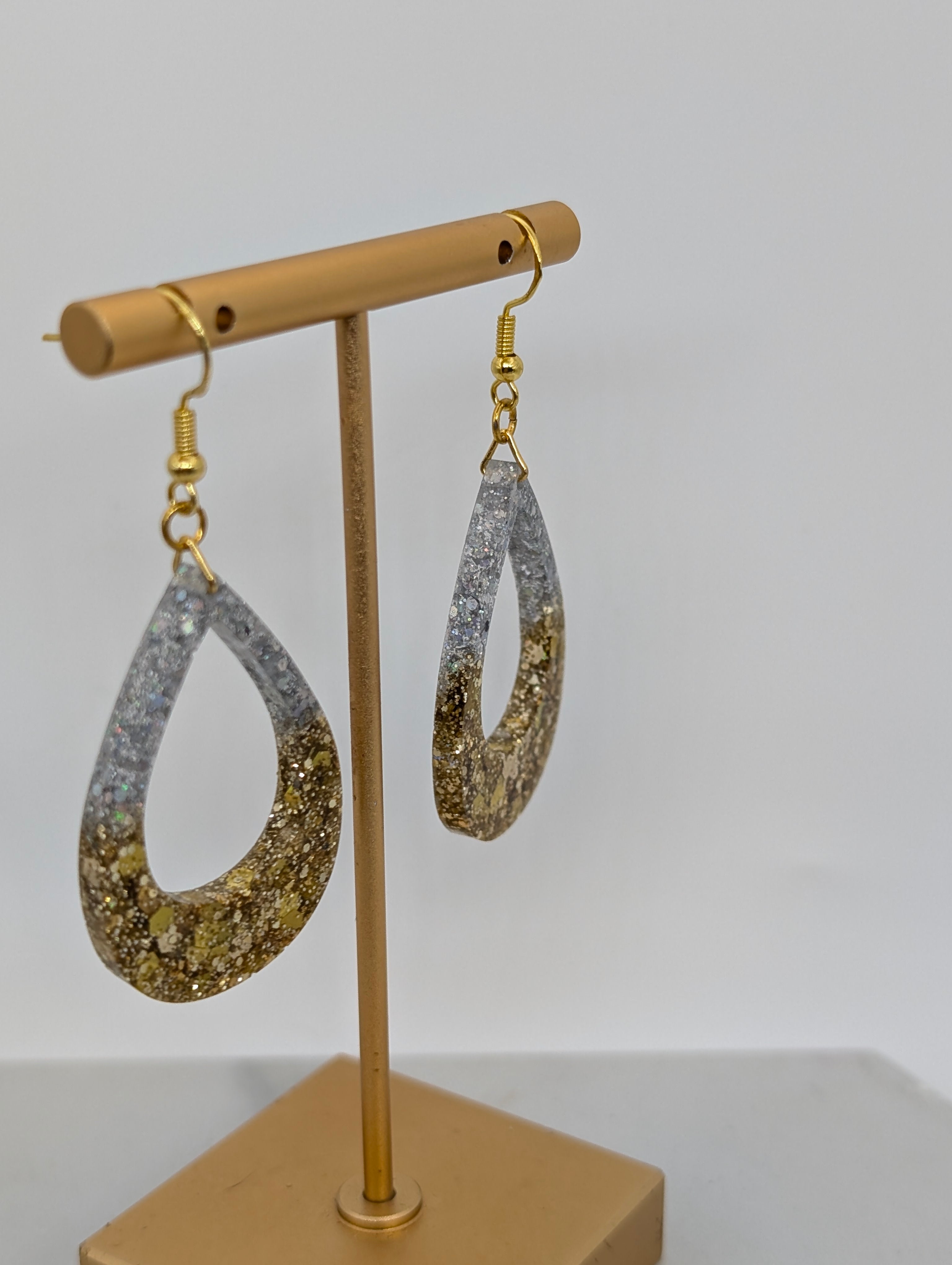 Open Cut Teardrop Dangle Earrings