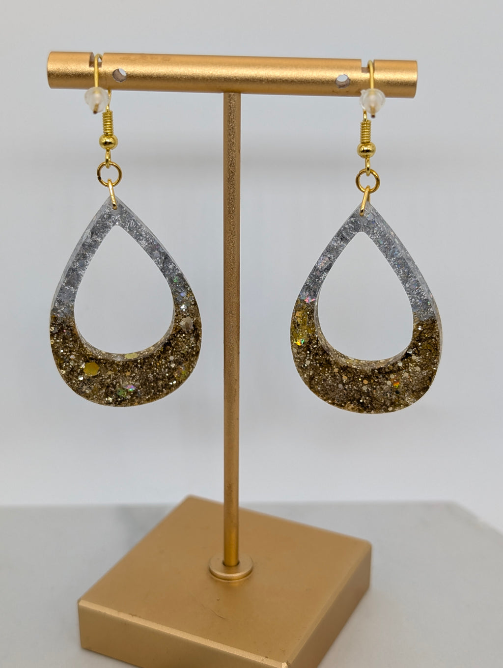 Open Cut Teardrop Dangle Earrings