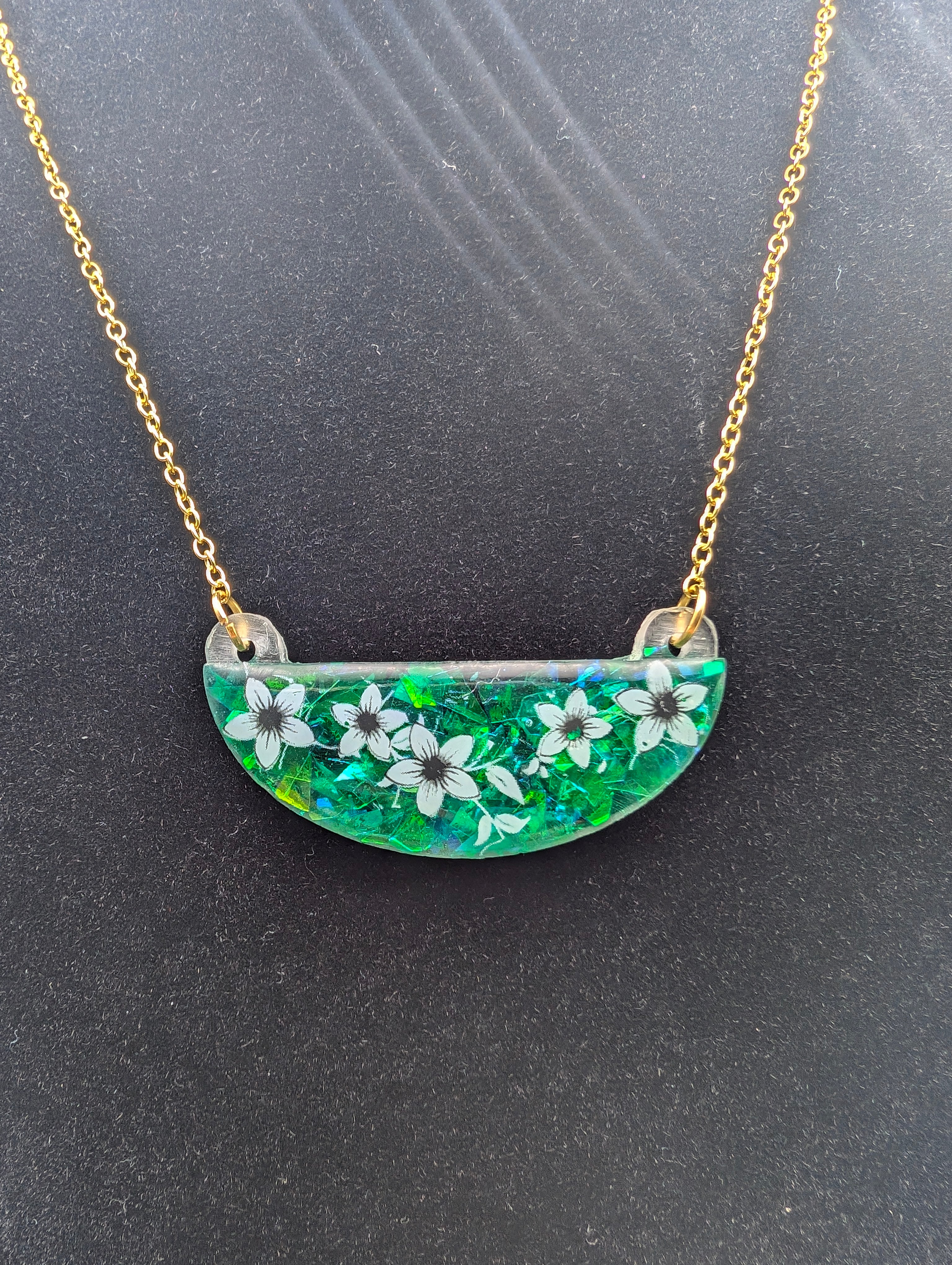 Green Flower Necklace