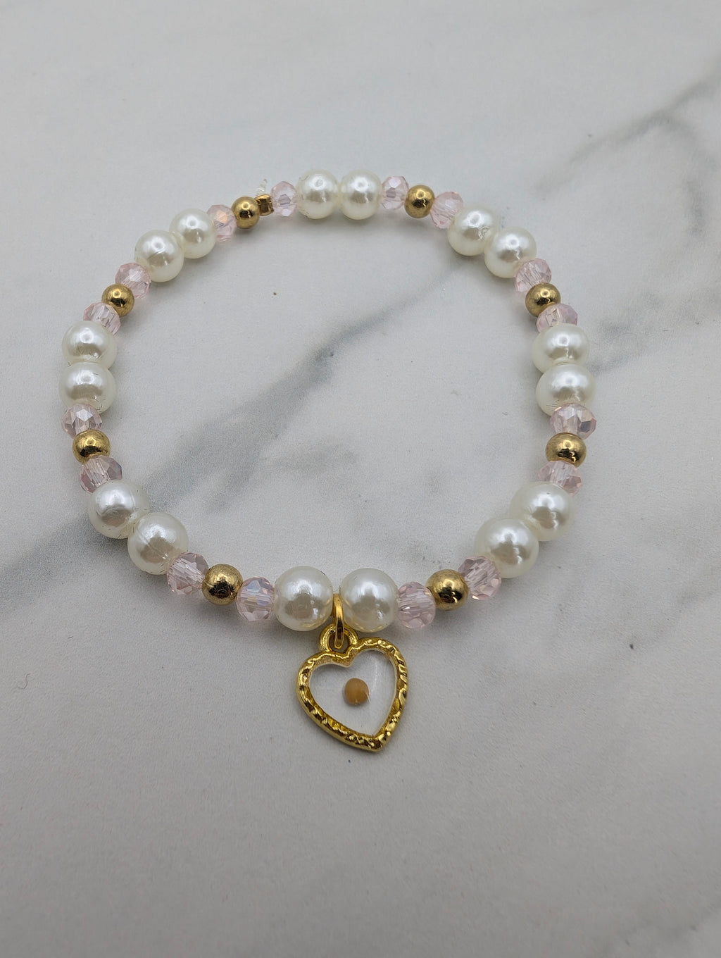 Heart Mustard Seed Bracelet