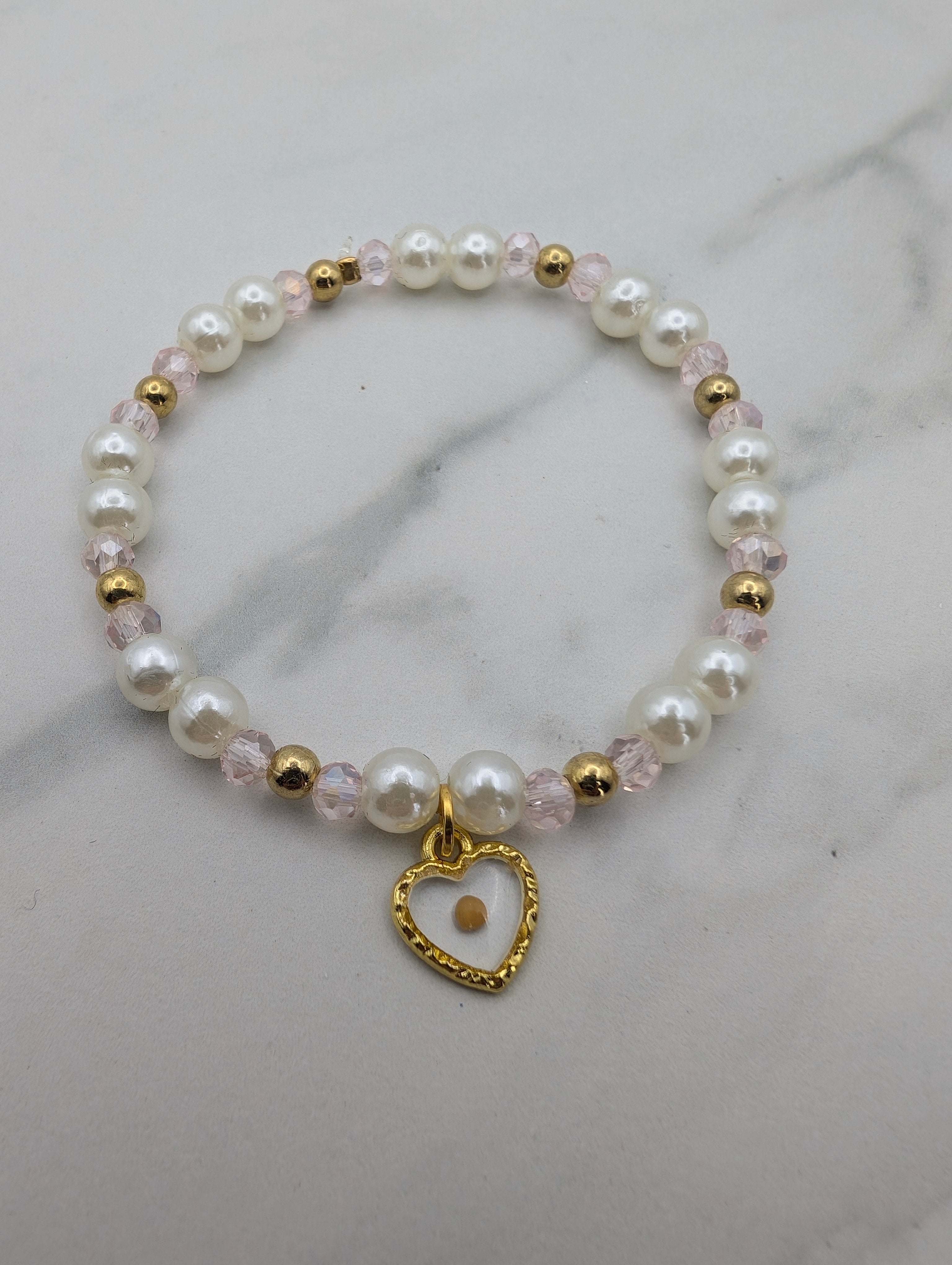 Heart Mustard Seed Bracelet