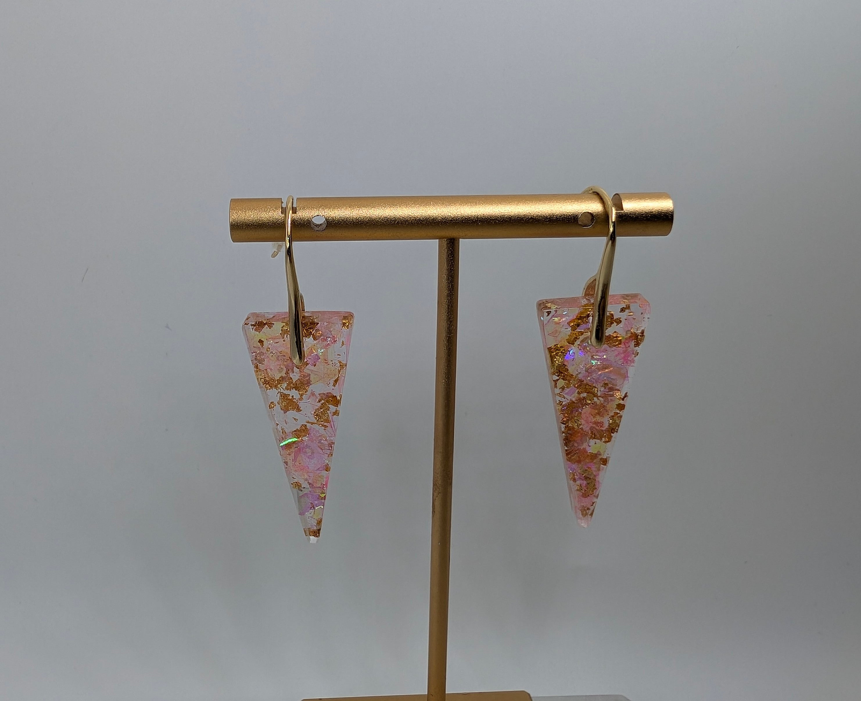 Triangle Resin Dangle Earrings