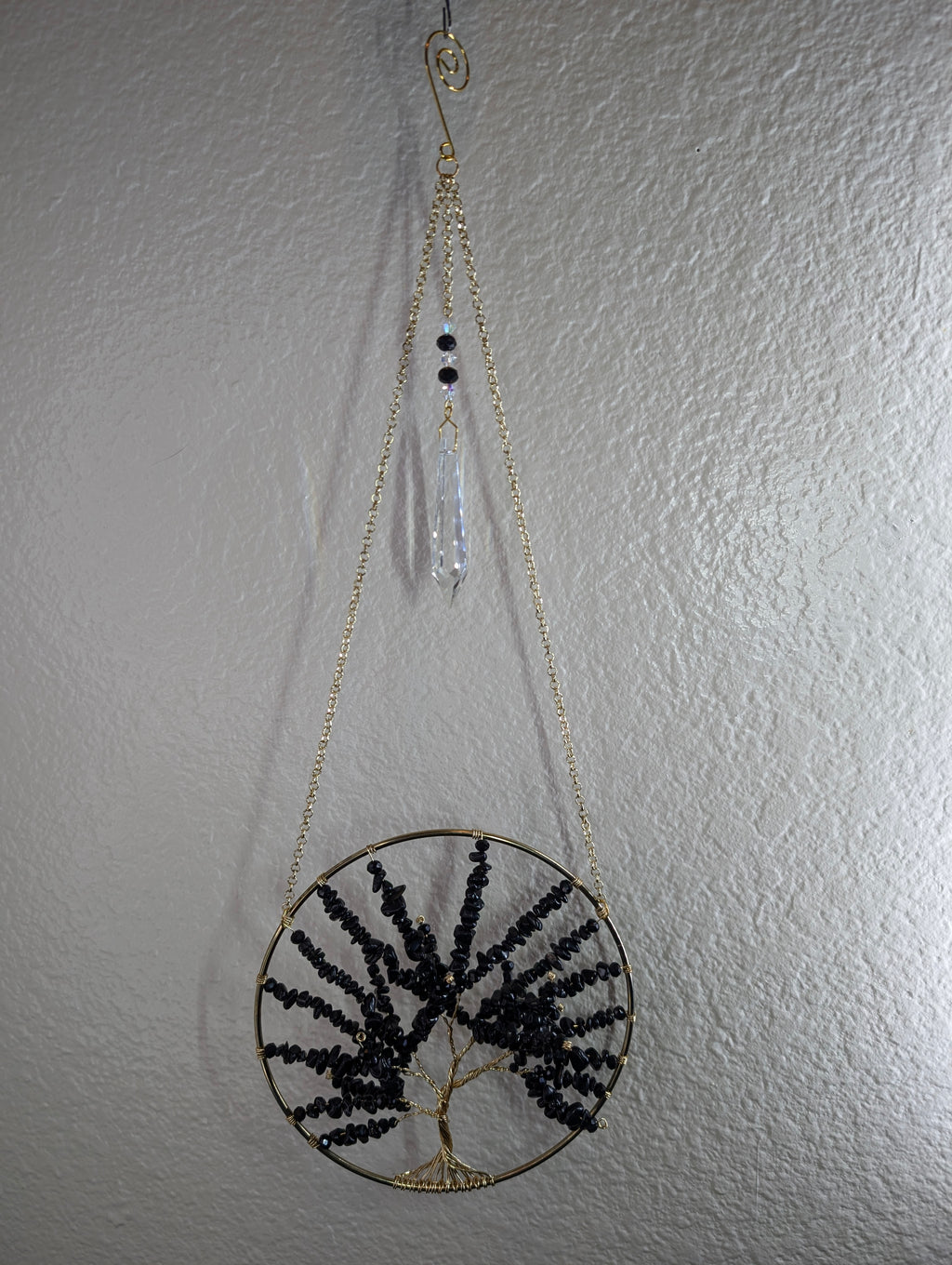 Black and Gold Tree of Life Suncatcher
