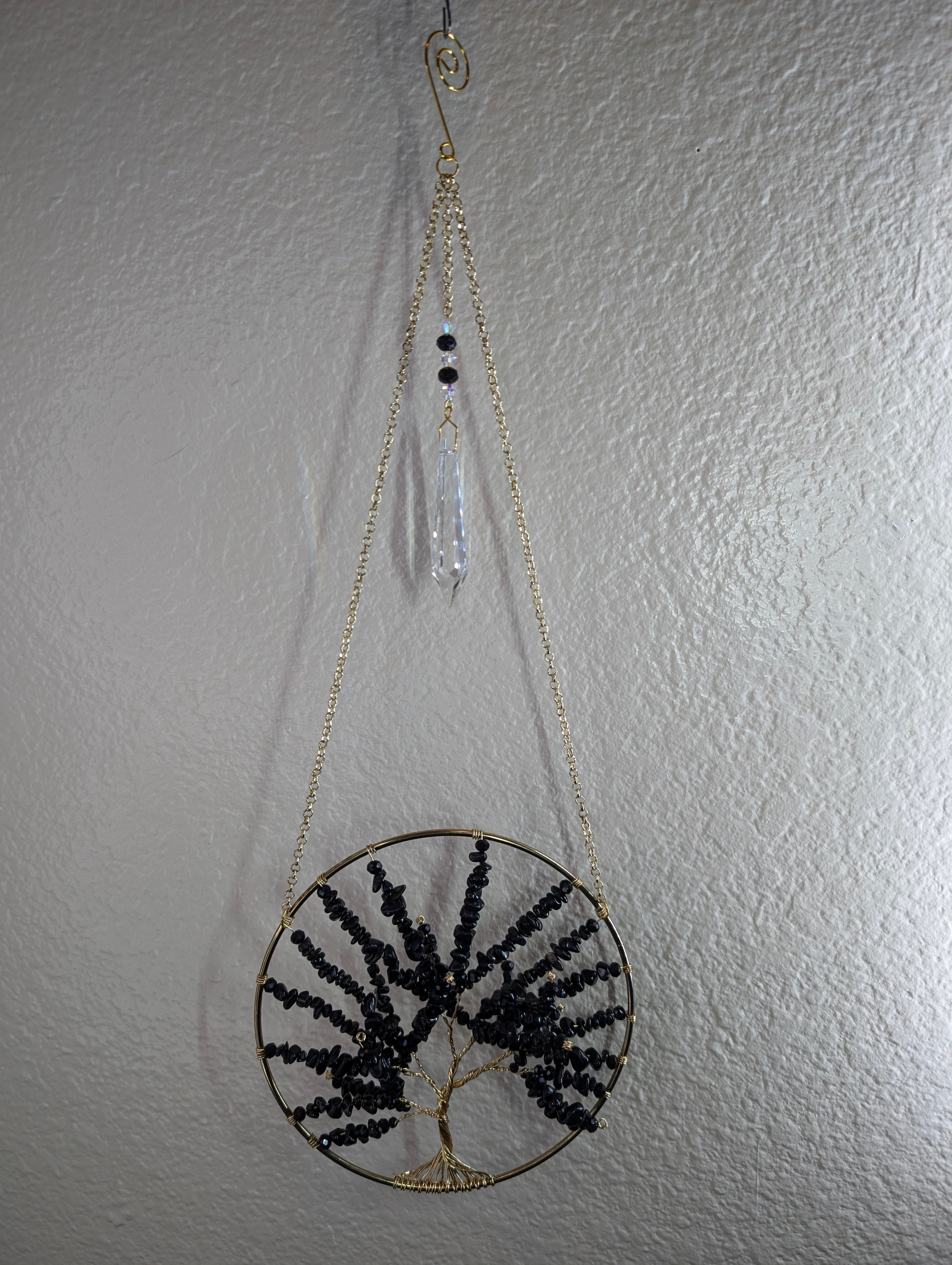 Black and Gold Tree of Life Suncatcher