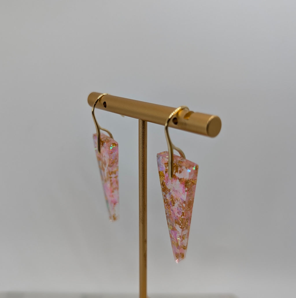 Triangle Resin Dangle Earrings